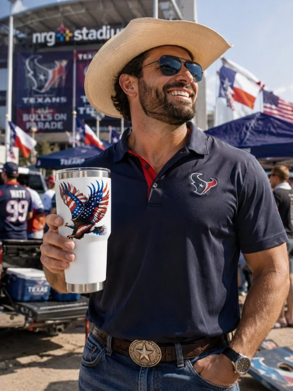 30 oz Patriotic Eagle Stainless Steel Tumbler/ Insulated Travel Mug